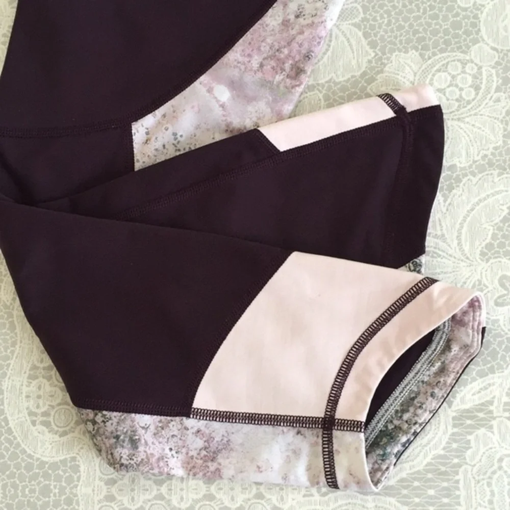 Lululemon plum high waist crop pants